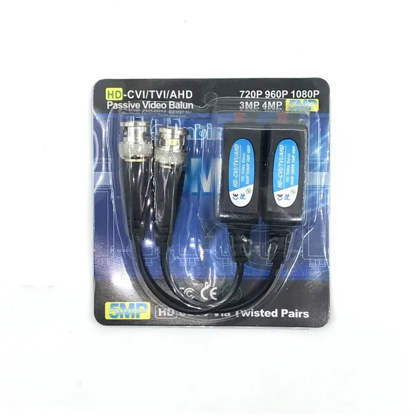 HD BNC Video Balun 5MP 4MP 3MP 960H 1080P 720P Twisted Transceivers UTP Cat5 HD CVI TVI AHD for CAMERA Qme