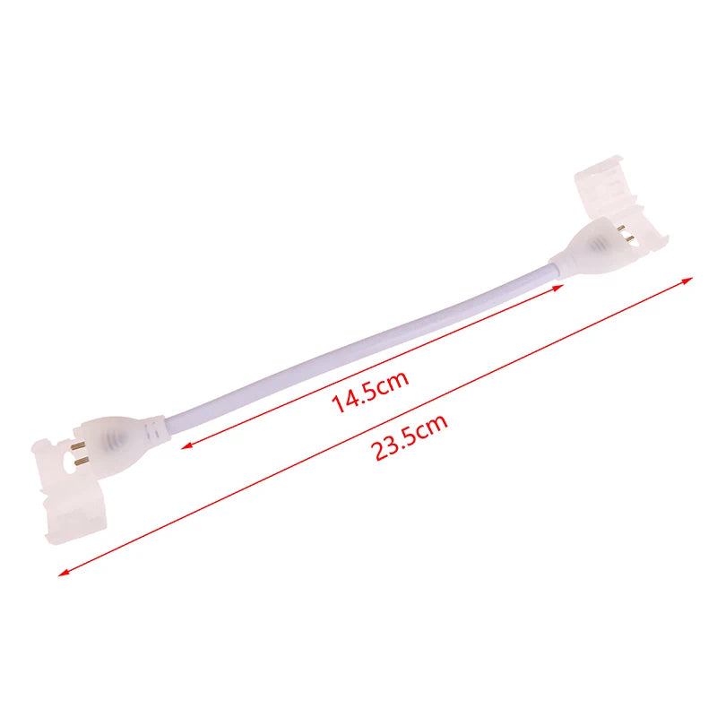 220V EU Plug COB LED Strip 2pin Connector Fix Clips 360LEDs Light Qme