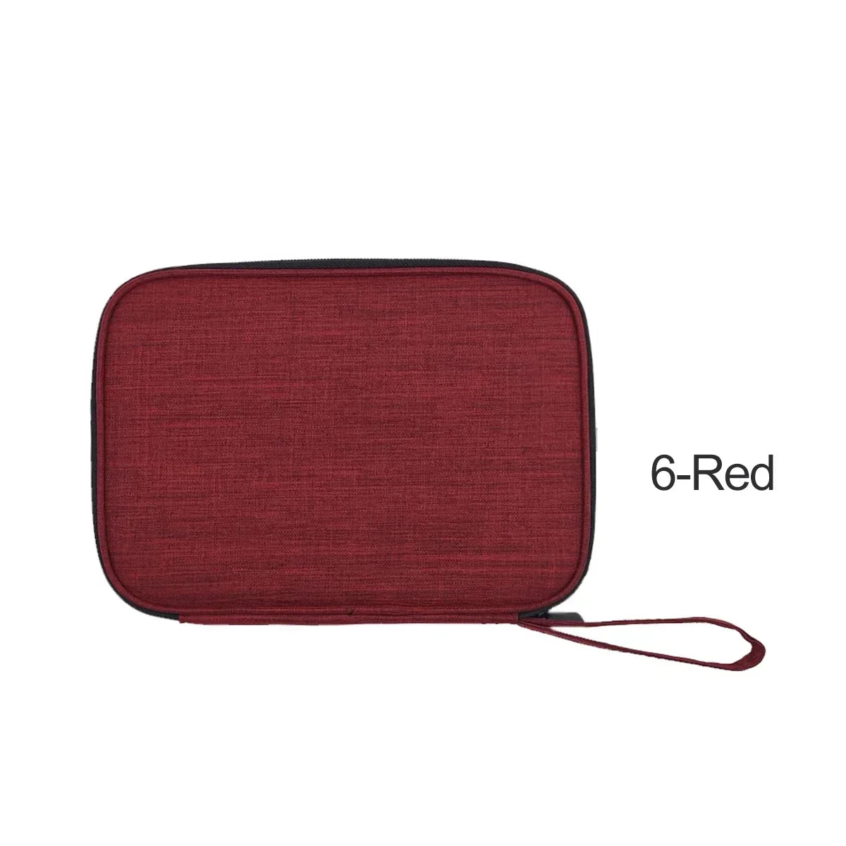 bag Multifunction Travel Carrying for Watch Strap Storage Bag Pouch Portable Case Box for Data cable 300D waterproof fabric Qme Red