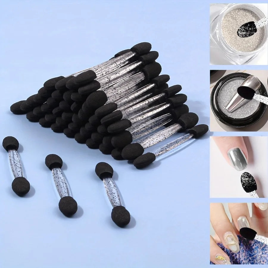 Dual-ended Nail Art Sponge Sticks Multifunctional Double Headed Qme