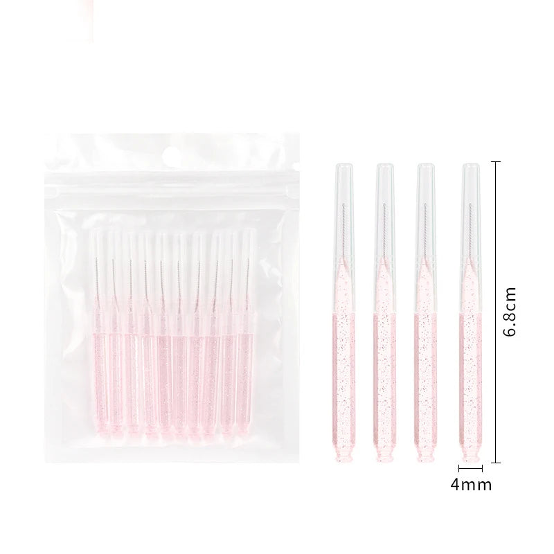 Mini Eyebrow Brush Brow Perm Disposable Lifting Brushes Bendable Qme 10PCS Pink China Mainland