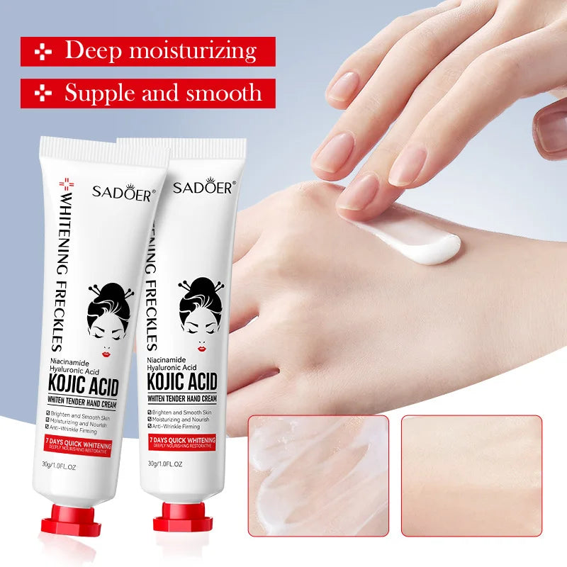 Kojic Acid Hand Cream Dry Cracked Hands Hydrating Moisturizing Qme