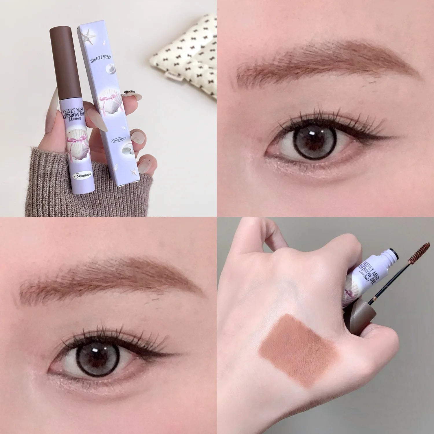 Cute Natural Mist Eyebrow Enhancer Dye Gel Tint Mascara SHAQINUO Long Qme S9128-3