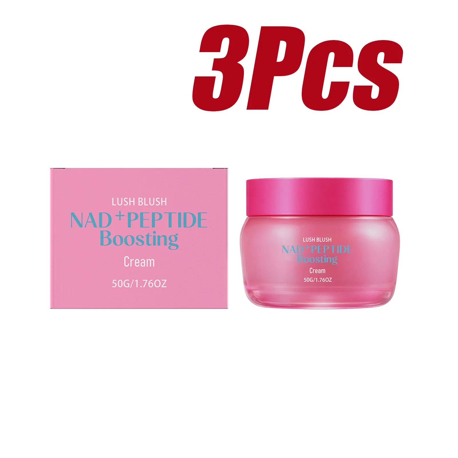 NAD+ Peptide Boosting Cream Anti-Wrinkle Firming Lifting Hydrating & Repairing Face Cream for Sagging Skin Daily Skincare Qme 3Pcs