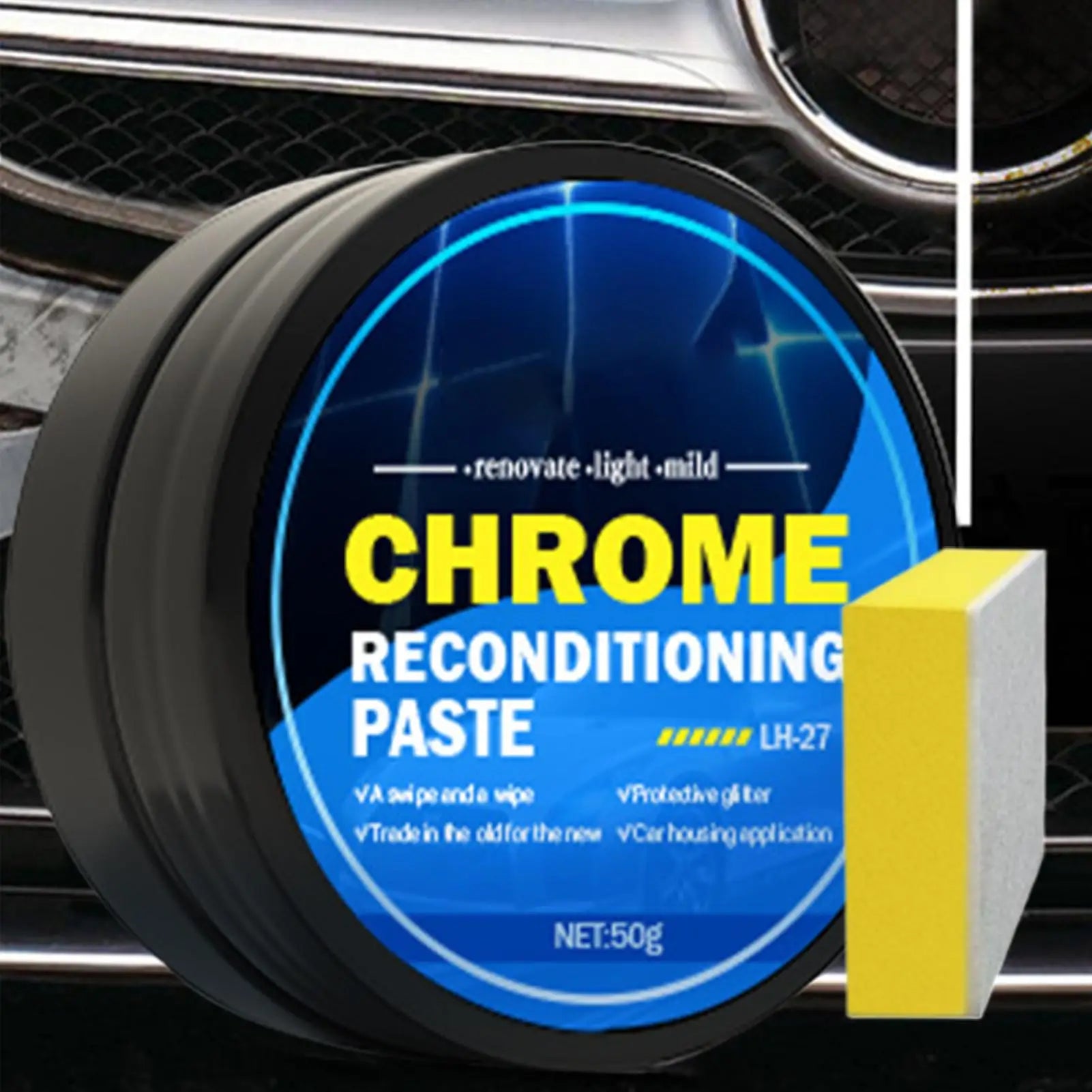 ChromePolish Agent Rust Remover MetalPolish Chrome Protection Restorer Effective All-Purpose Chrome Cleaner Metal Gloss Polishs Qme