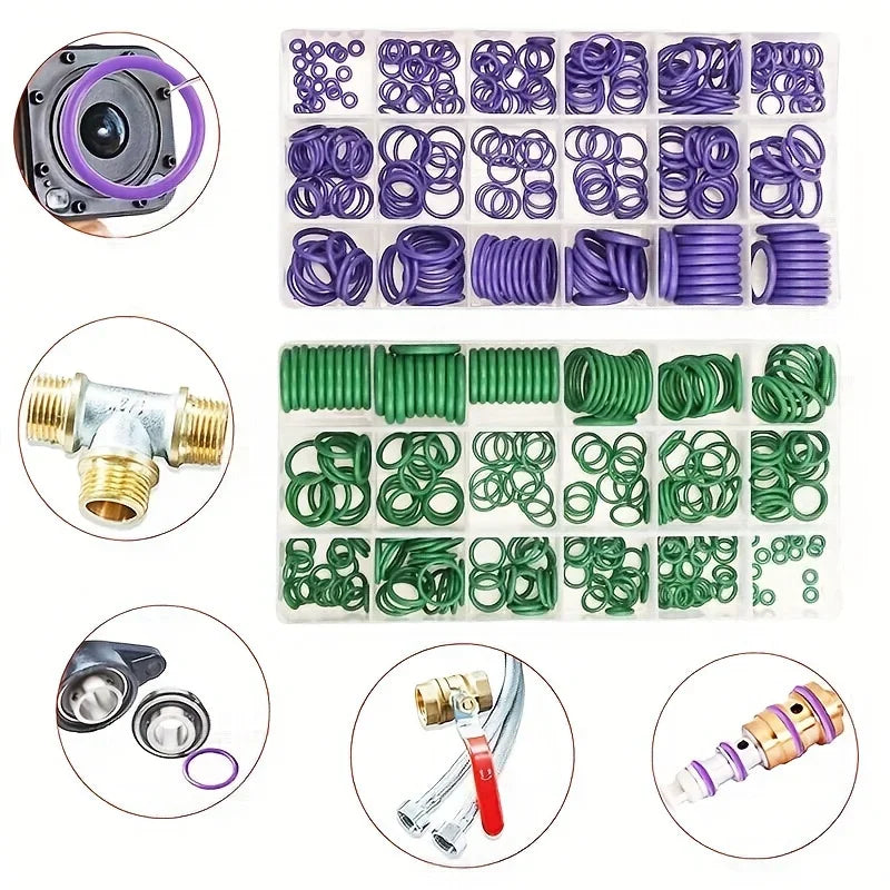 Automobile air conditioning sealing kit - O-rings, gaskets and matching toolbox, suitable for automobile repair Qme
