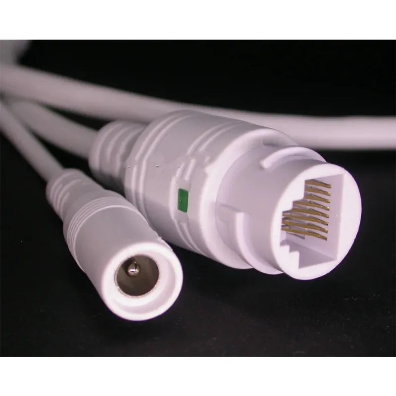 10pcs LAN Cable Module for CCTV IP Camera - RJ45 DC Jack (No 4/5/7/8 Wires) w/Status LED, QF001 Compatible Qme