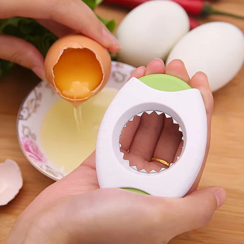 1 home kitchen egg opener, eggshell cutter, egg clamp Qme