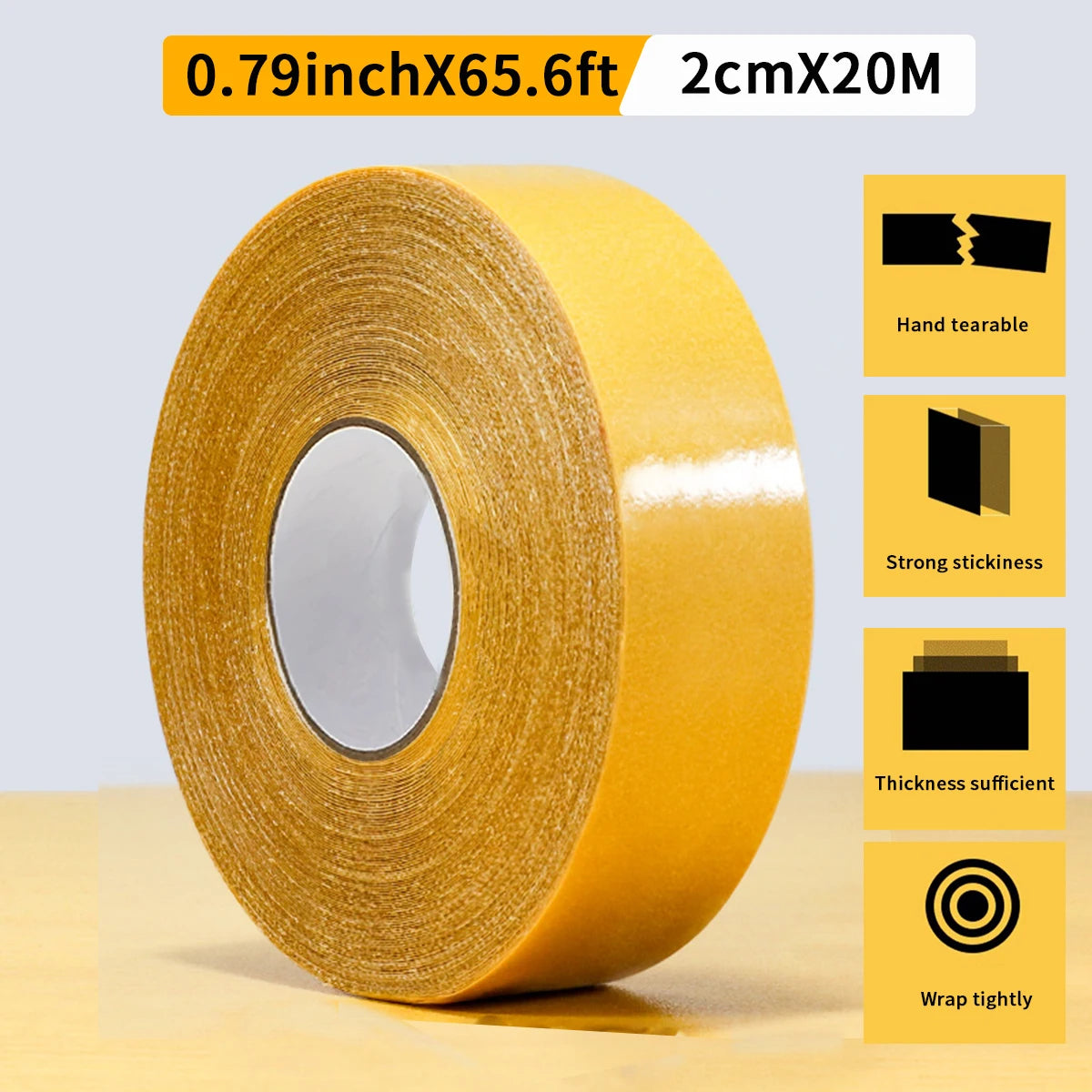 High Adhesive Strength Mesh Double-Sided Duct Tape - Weatherproof, Invisible, Quick & Seamless Installation for Carpet, Weddings Qme 2cmX20m
