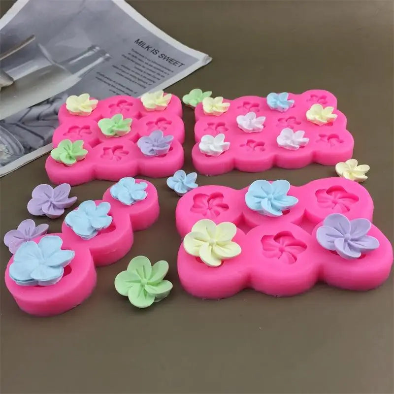 3 6 9 12Grids Candle Soap Crafts Kitchen Baking Mold 3D Flower Qme