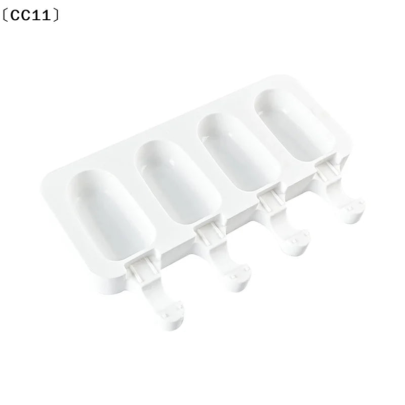 1 2 Ice Cream Popsicles Mould Food Grade Silicone Heart Fruit Qme