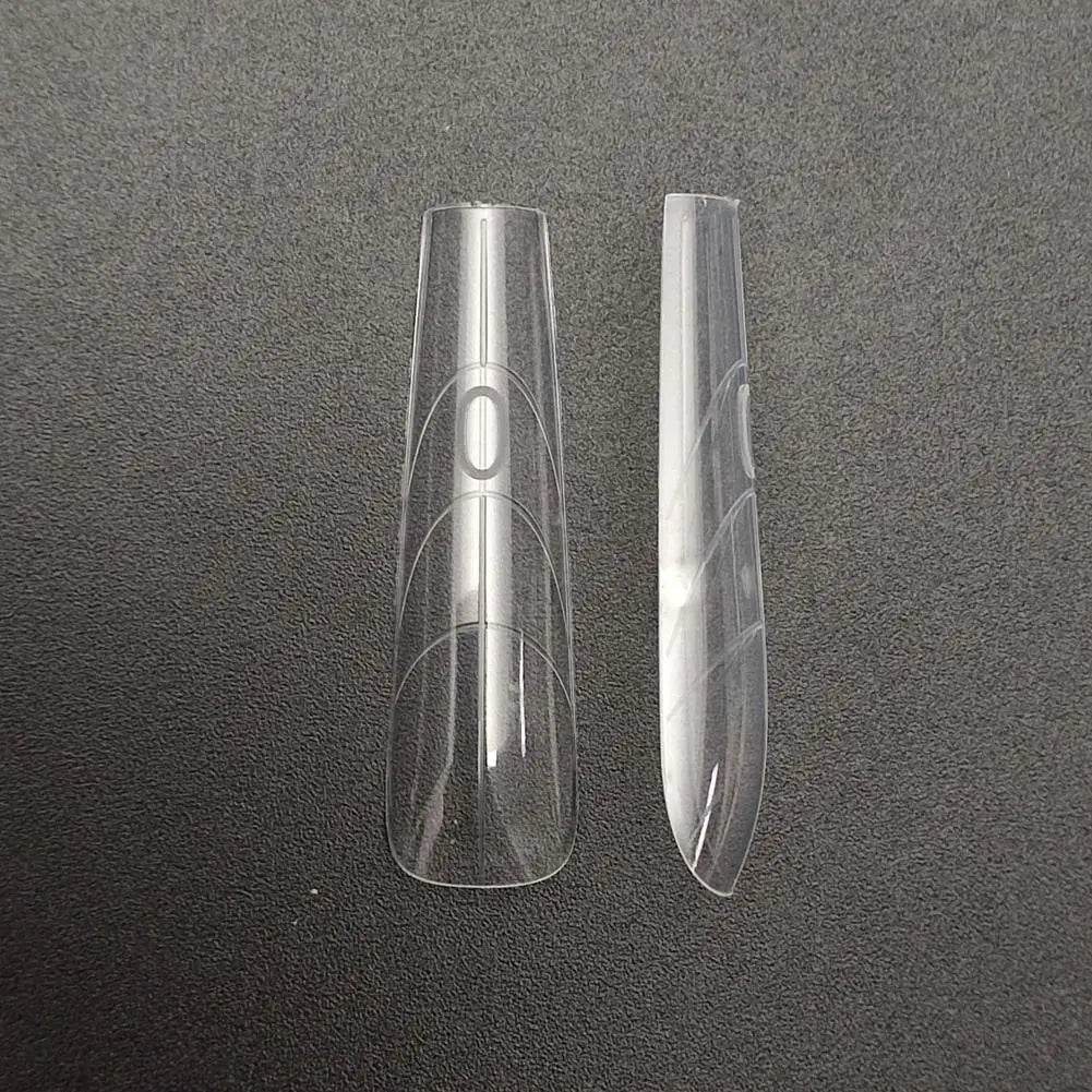 Dual Nail Forms Almond Extension Poly Gel Full Cover Reusable Molds Qme
