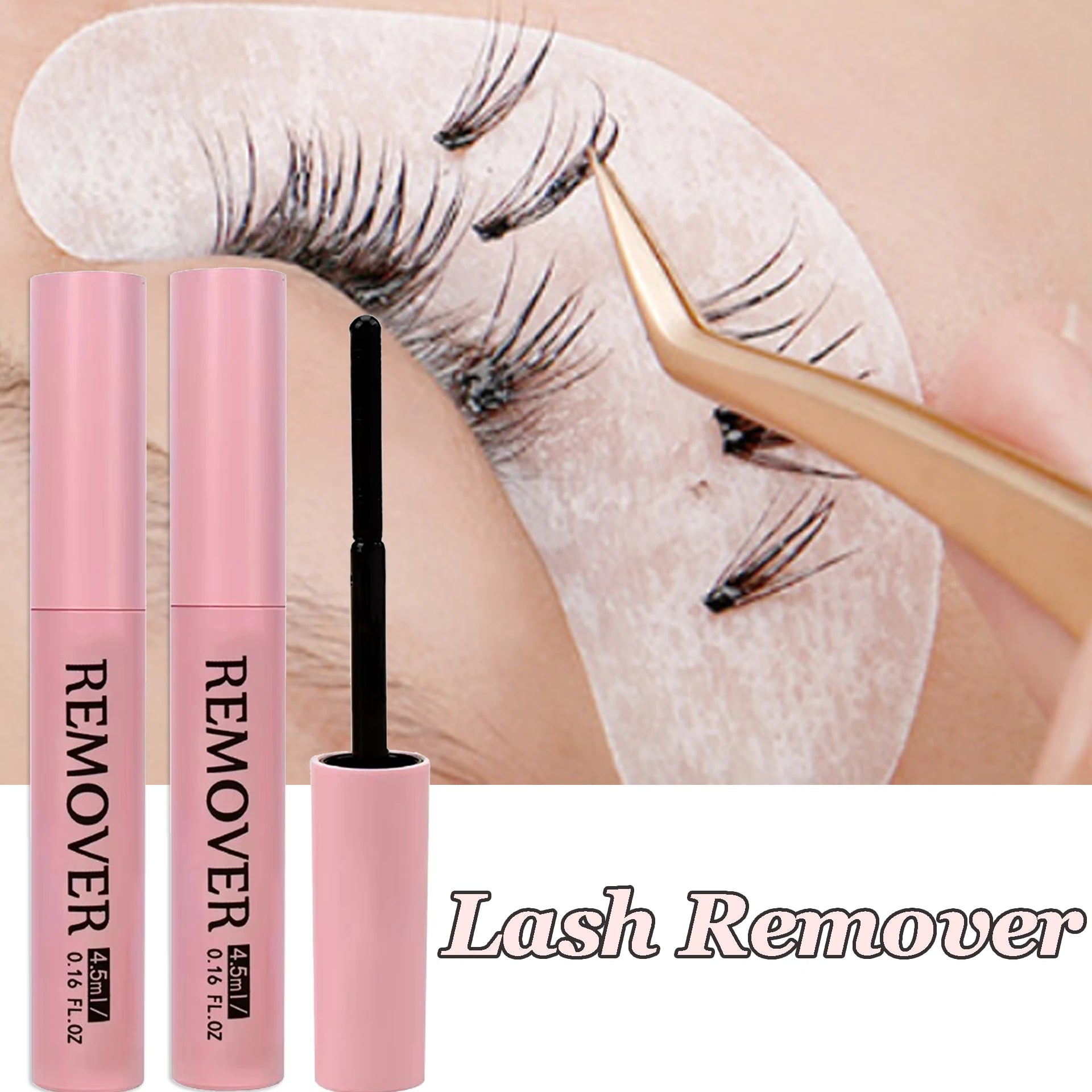 Cluster Lash Glue Remover 5ML Soothing Oil Lash Glue Remover Mascara Wand Eyelash Extension Remover Self Use at Home Makeup Tool Qme