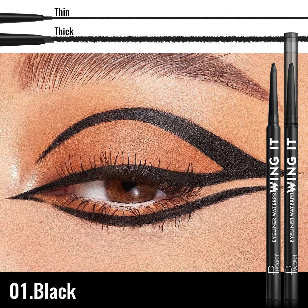 6 Matte Gel Eyeliner Pencils Waterproof Long Lasting Makeup Beginner Friendly Smooth Gel White Green Blue Brown Black Eyeliner Qme 01