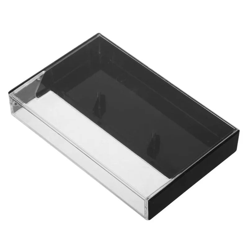 Compact Vintage Cassette Tape Box Clear Plastic Storage Case Audio Qme