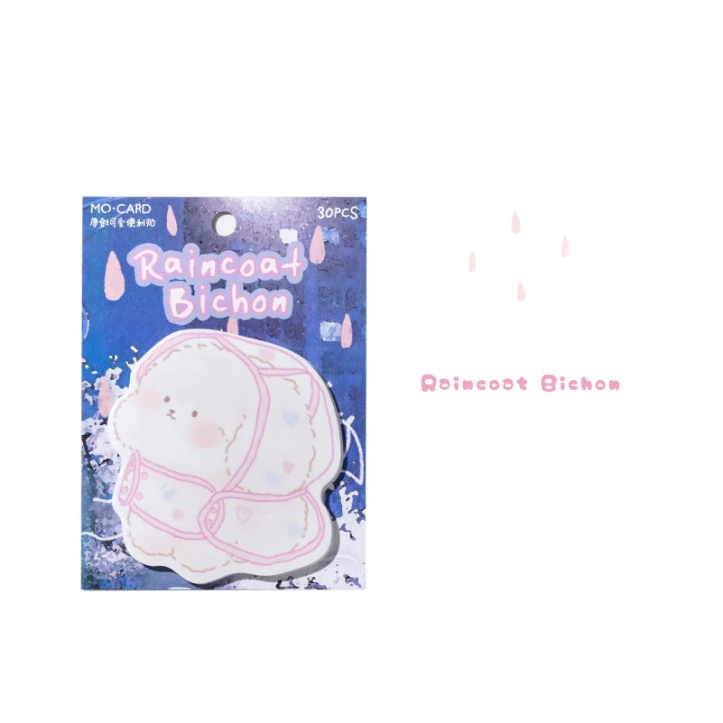 Kawaii Cartoon Rabbit Bear Sticky Notes Memo Pad 30/180 pcs Cute Message N Times Sticky Office Stationery Supply Journal Planner Qme A