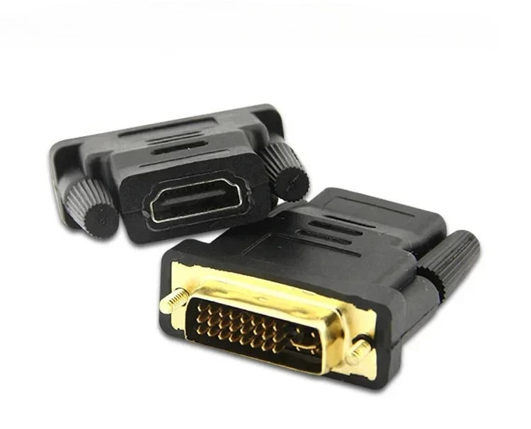 5pcs DVI 24+5 To Adapter Cables Plated Plug Male To Female HDMI-compatible To DVI Cable Converter 1080P for HDTV Projector Qme