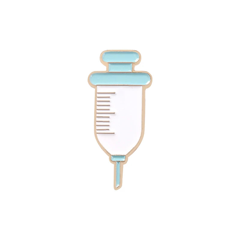 Medical Brooches Collection Crystal Uterus Microscope Scalpel Stomach ECG Tooth Pins Jewelry for Doctor Nurse Badge Wholesale Qme style 1