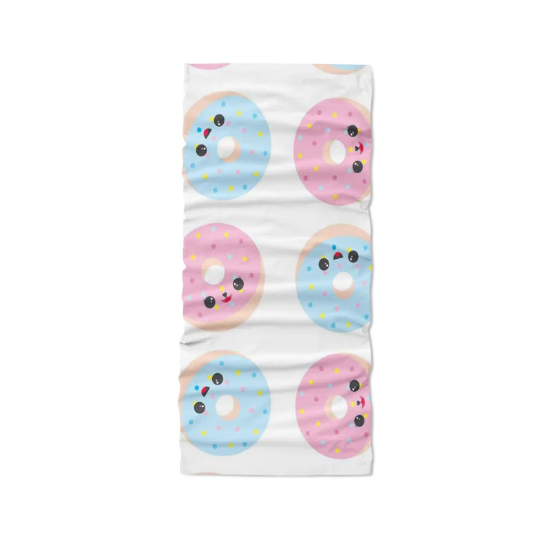 Food Donut Headscarf Fun Printing Women's Hijab Scarf Summer Neck Qme style5 One Size >8Y