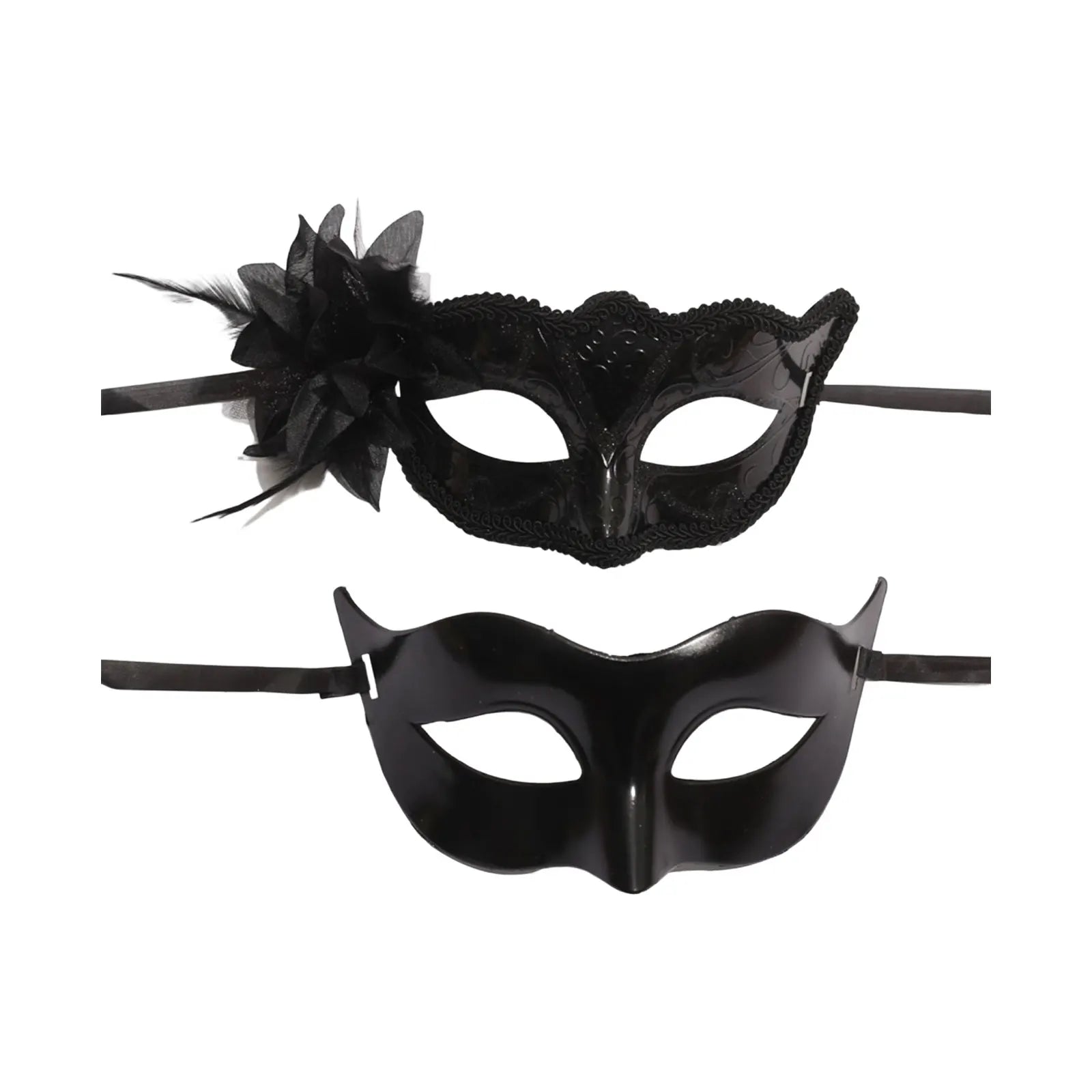 Black Series Masquerade Masks for Couples Lace Masks Party Venetian Christmas Mardi Gras Mask Set Cosplay Costume Accessory Qme D