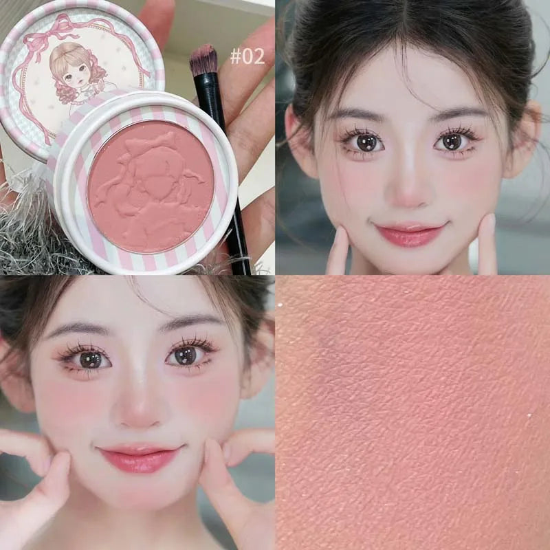 HERORANGE Sweet Wild Pleasing Face Relief Blush Whitening Powdery Qme HR595-02