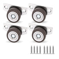 Mini Silent Furniture Wheel Side Mounted Directional Wear-resistant Sliding Door Roller Office Furniture Rubber Caster Wheel Qme 4pcs-A
