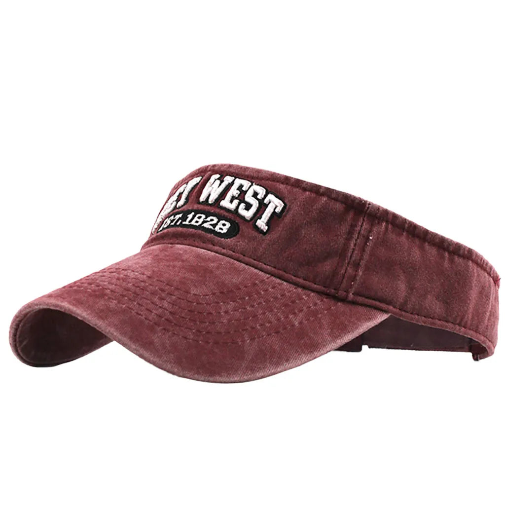 Unisex Embroidery Empty Top Baseball Caps Outdoor Adjustable Casual Hip Hop Hat Ball Sports Running Climbing Sunscreen Hat Qme