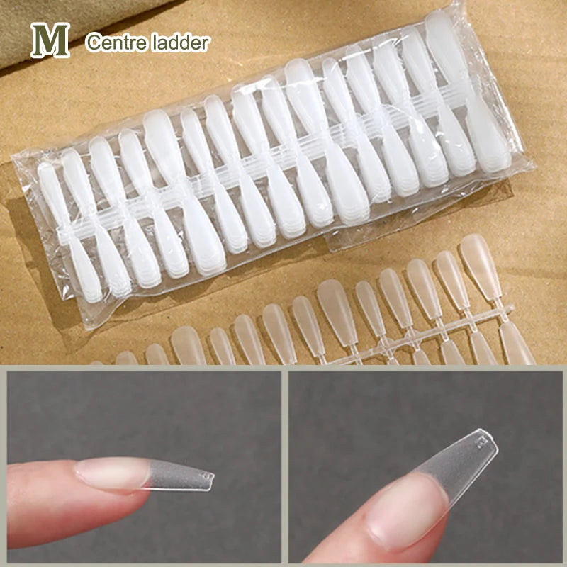 Bag Fake Nail Tips Matte Coverage Transparent False Nails Gel