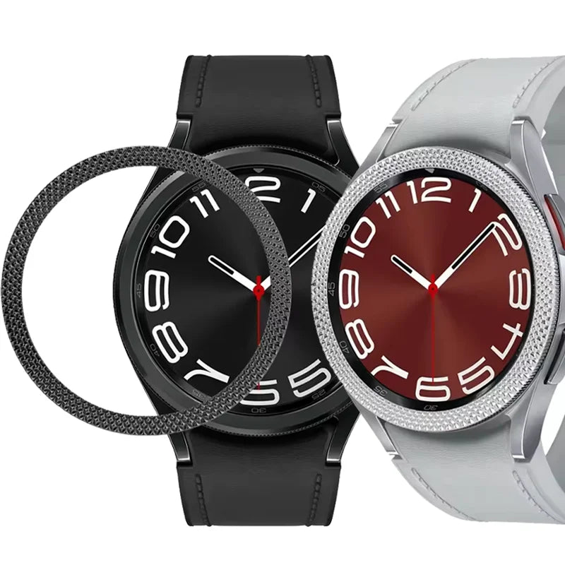 Metal Bezel for Samsung Galaxy Watch7 6 5 4 Classic 43mm 47mm 42mm 46mm 40mm 44mm Cover Ring Bumper Adhesive Case Watch3 41/45mm Qme