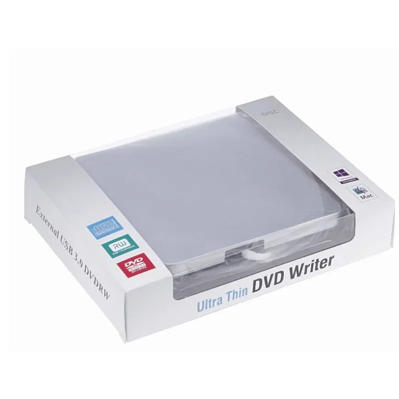 USB External Slot in DVD CD Drive Burner Case for Apple MacBook Air Pro USB adapter Convenience for you to Playing Music Movies Qme