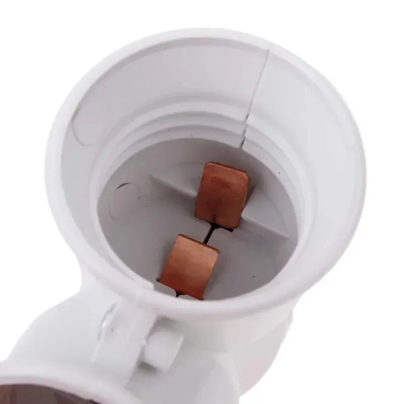 Screw E27 LED Base Light Lamp Bulb Socket E27 To 2-E27 Splitter Adapter Lamp Holder E27 Socket Bulb Holder Qme