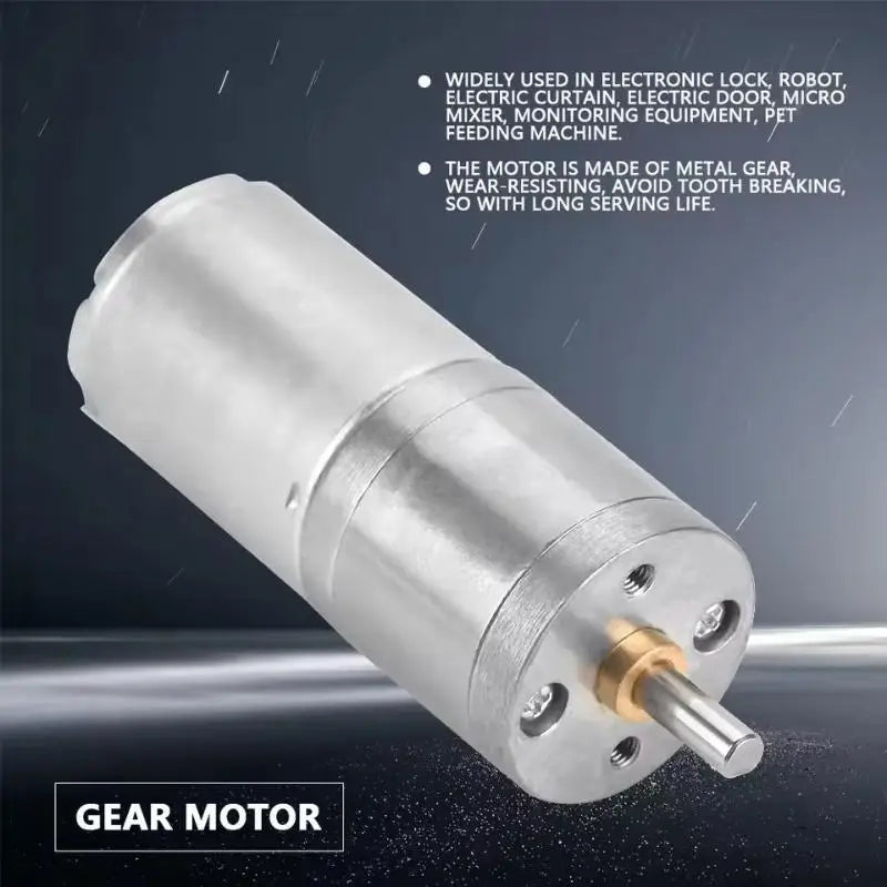 25mm 12V 25GA‑370 Low Speed Metal Gear Motor For Electronic Lock Gear Motor Gear Motor Metal Gear Motor Motor Qme