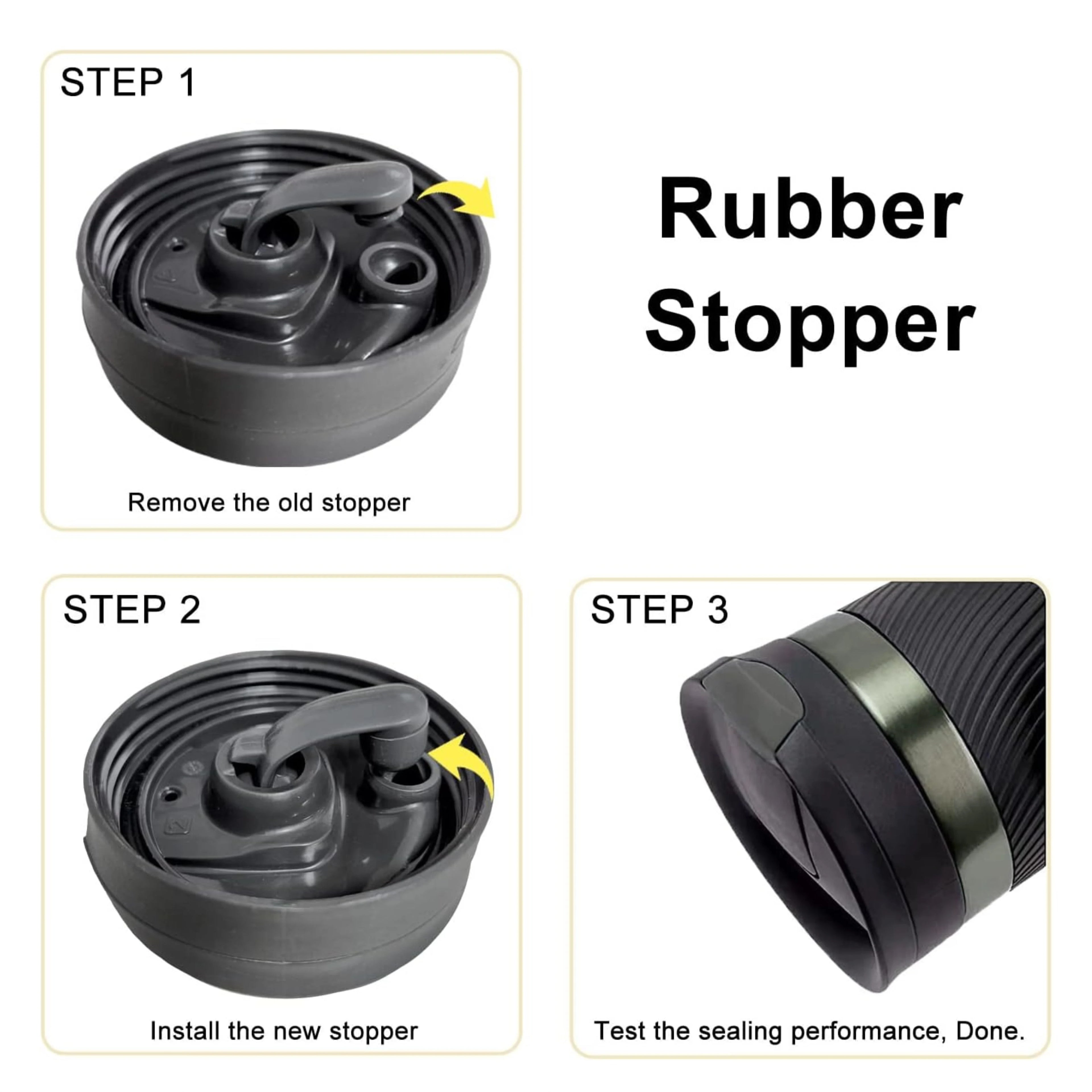 4-Pack Rubber Stopper Contigo Snapseal Travel Mug Lid Replacement Qme