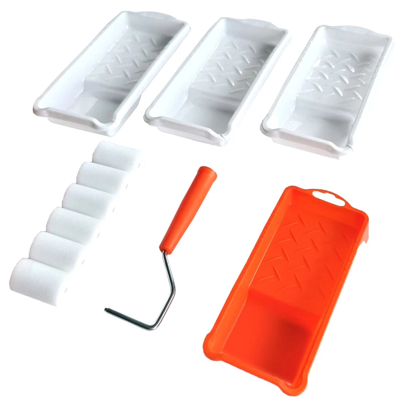 Small Paint Roller High-density Foam Tray Liner Wall Painting Tools Qme