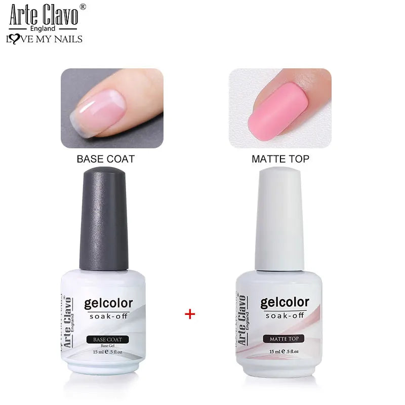Arte Clavo Jelly Nail Gel Polish Supplies Purple Pink Red Blue Green
