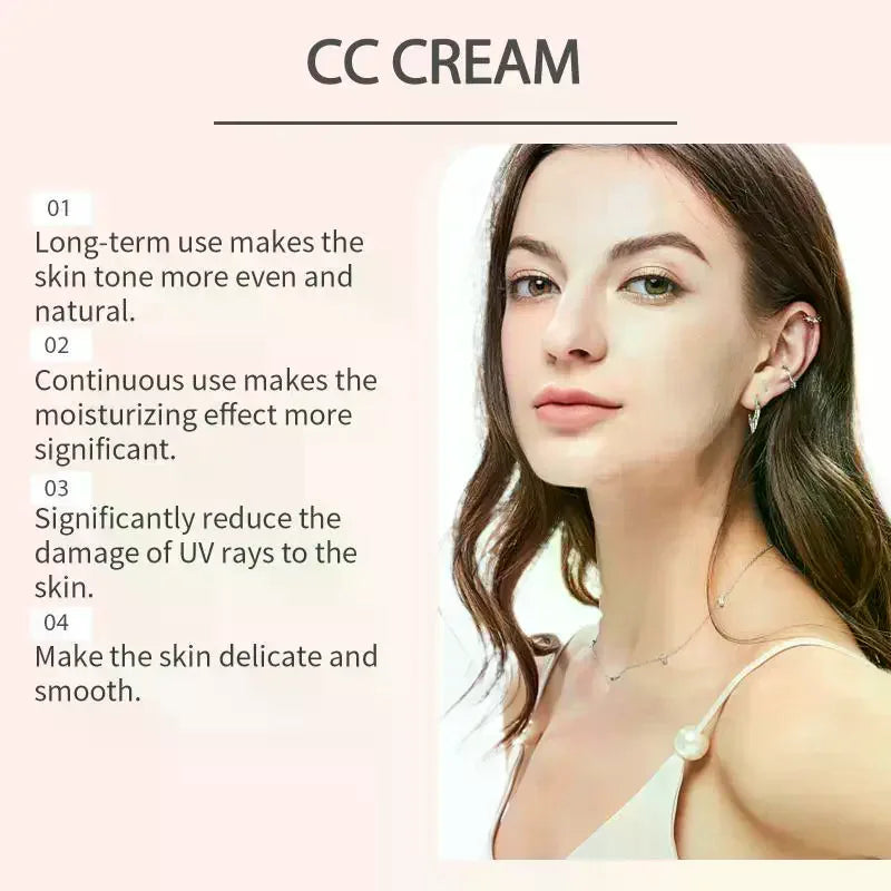 Oil Control CC Cream SPF 43 Skin Full Coverage UV Protection Even Tone Qme