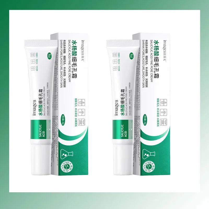 Salicylic Acid Pore Clearing Cream Shrink Pores Remove Blackheads Acne Brighten Moisturizing Smooth Skin Care Korean Products Qme 2pc