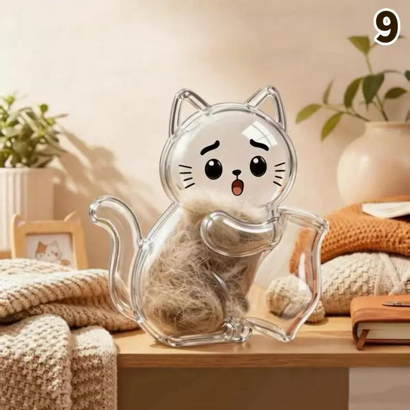 Transparent Cat Hair Storage Refrigerator Magnets Pet Fur Keepsake Qme 9