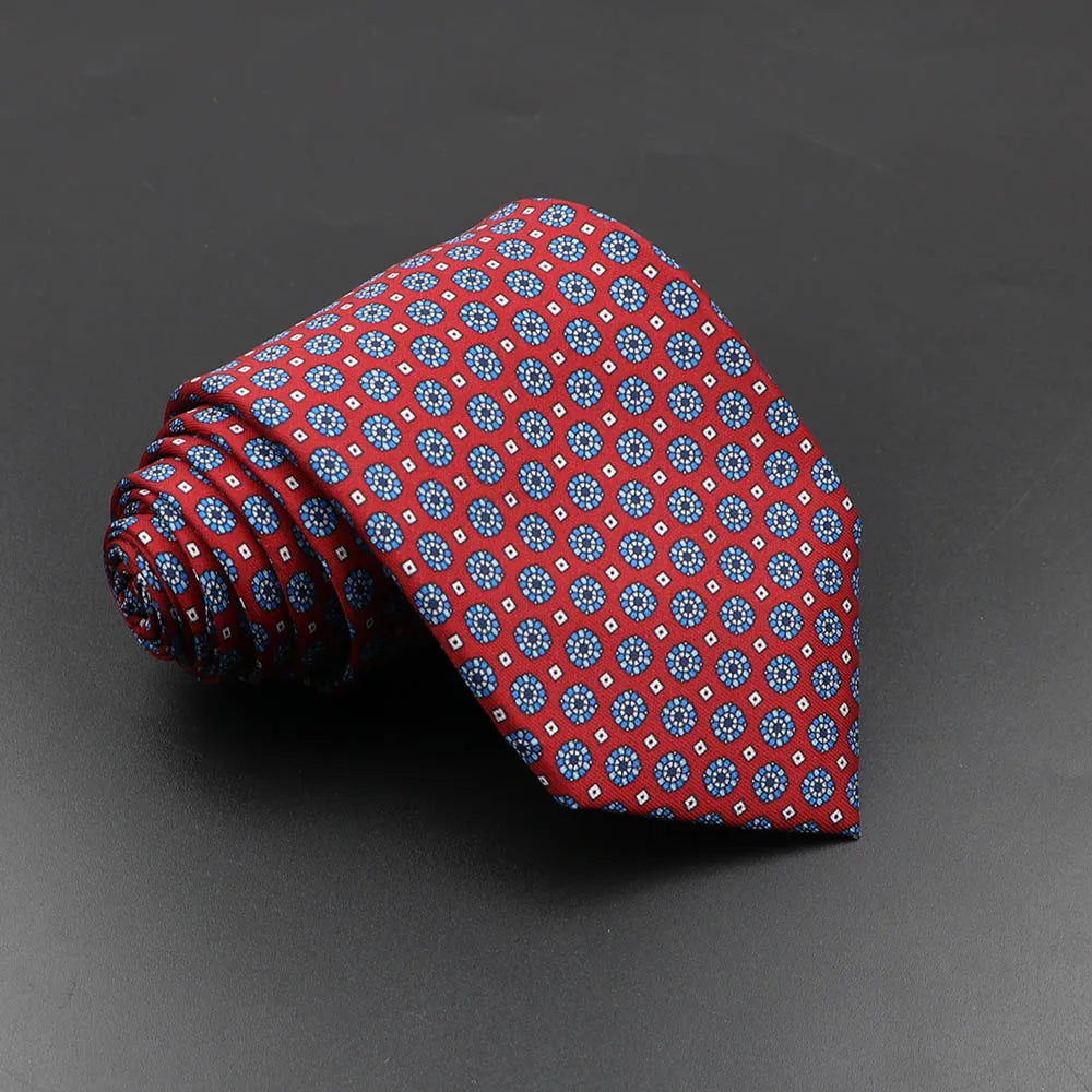 Men's Fashion Silk Tie Soft Novelty Necktie Blue Green Orange Ties