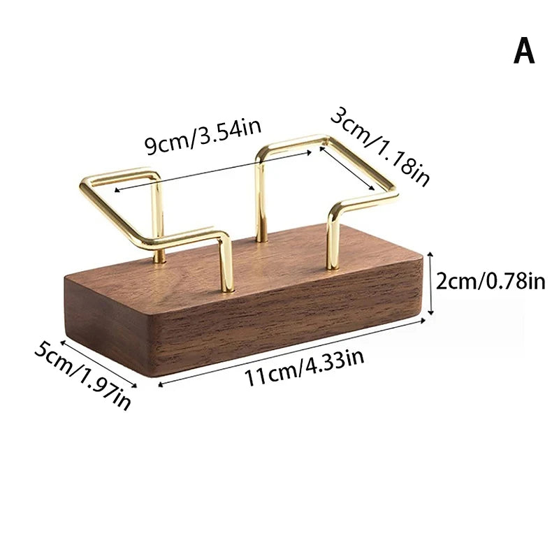Business Card Holder Organizer Office Desk Display Stand Memo Counter Qme A2 Black walnut
