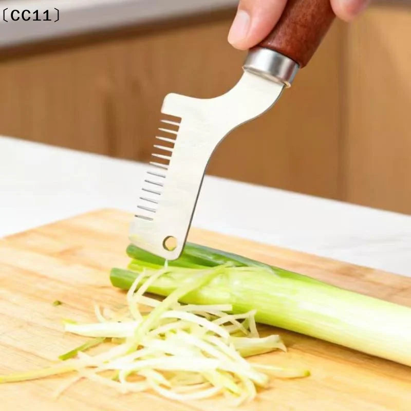 Scallion Slicer Green Onion Cutter Curved Design Stainless Steel Qme