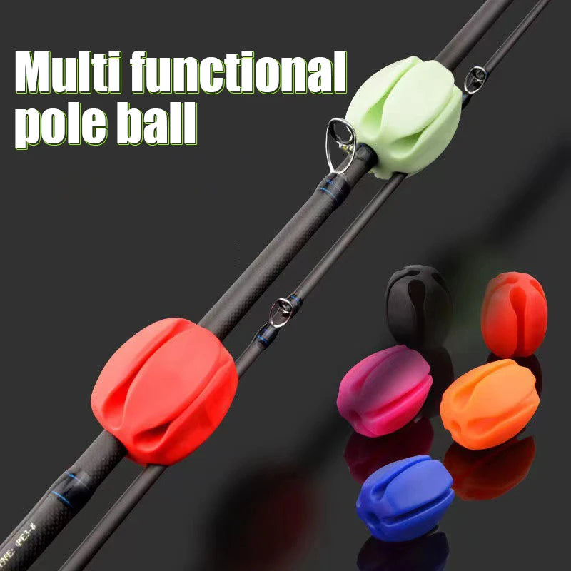 Silicone Fishing Rod Holder Straps 5 Hole Lightweight Tackle Ties Qme