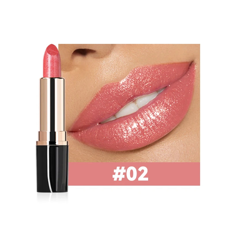 Waterproof Shiny Lipstick Long-lasting Retention Multiple Colors Qme 02