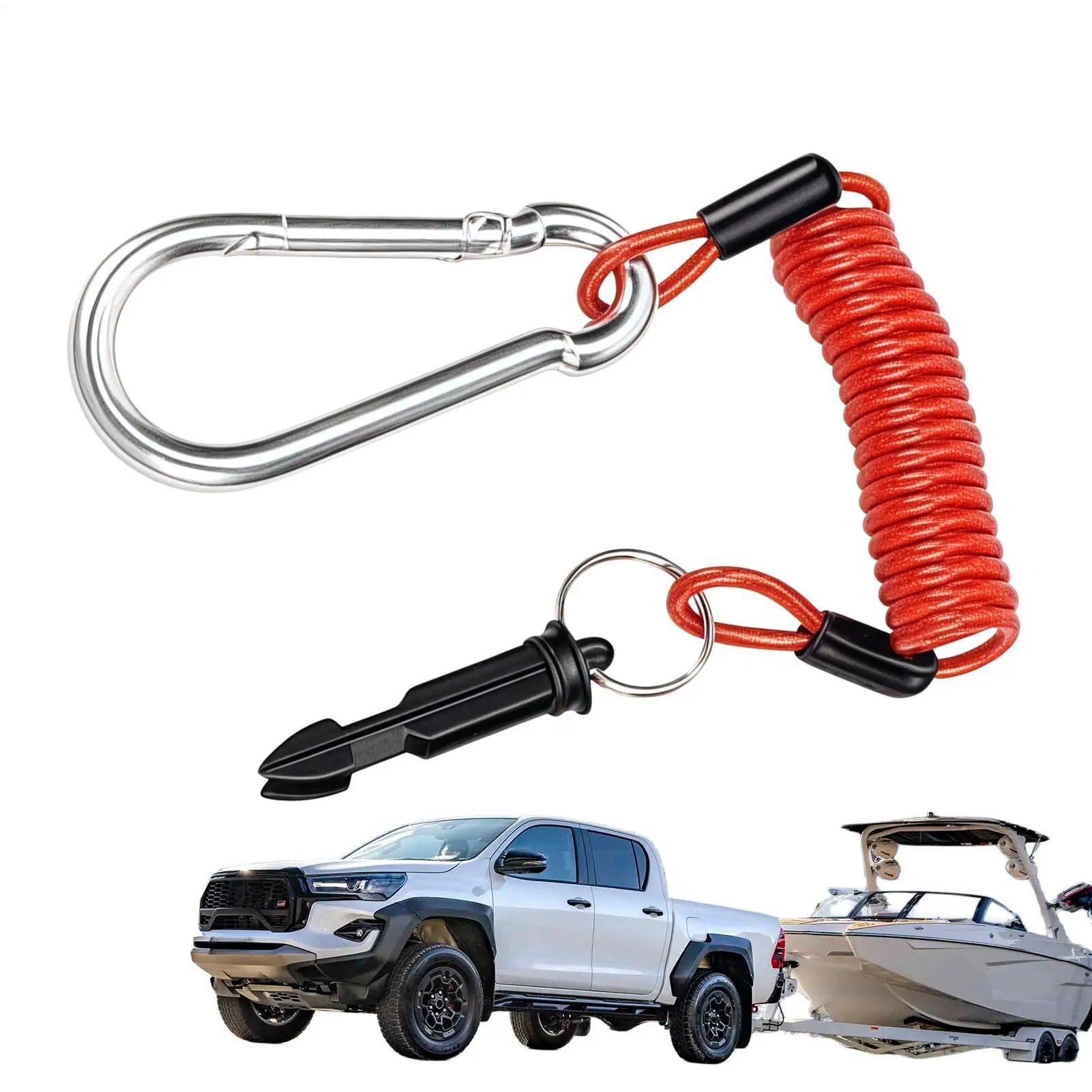 Trailer Breakaway Cable 4FT/6FT Stainless Steel Flexible High Strength Trailer Safety Cables for RVs Camper Outdoor Camping Qme