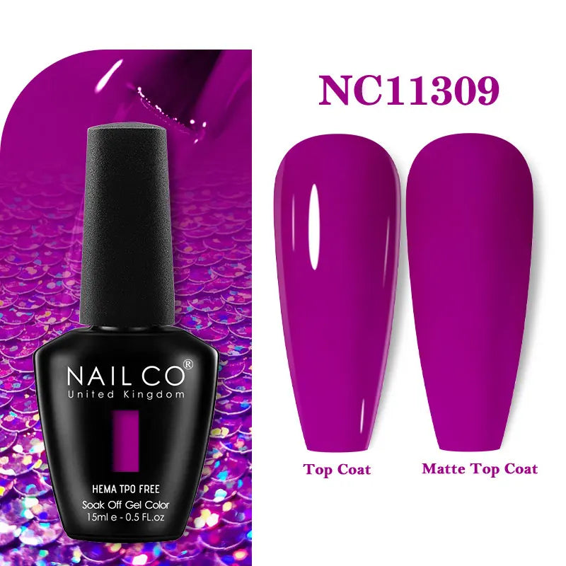 NAILCO Green Series Dark Gel Nail Polish Lasting Hybrid Base Matte