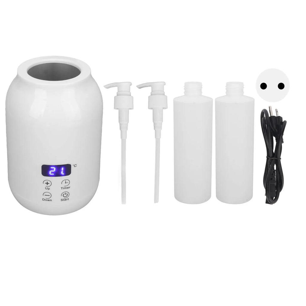 Single Bottle Massage Oil Heater Massage Oil Heater LED Display Touch Control Temperature Adjust Essential Oil Bottle Warmer Qme