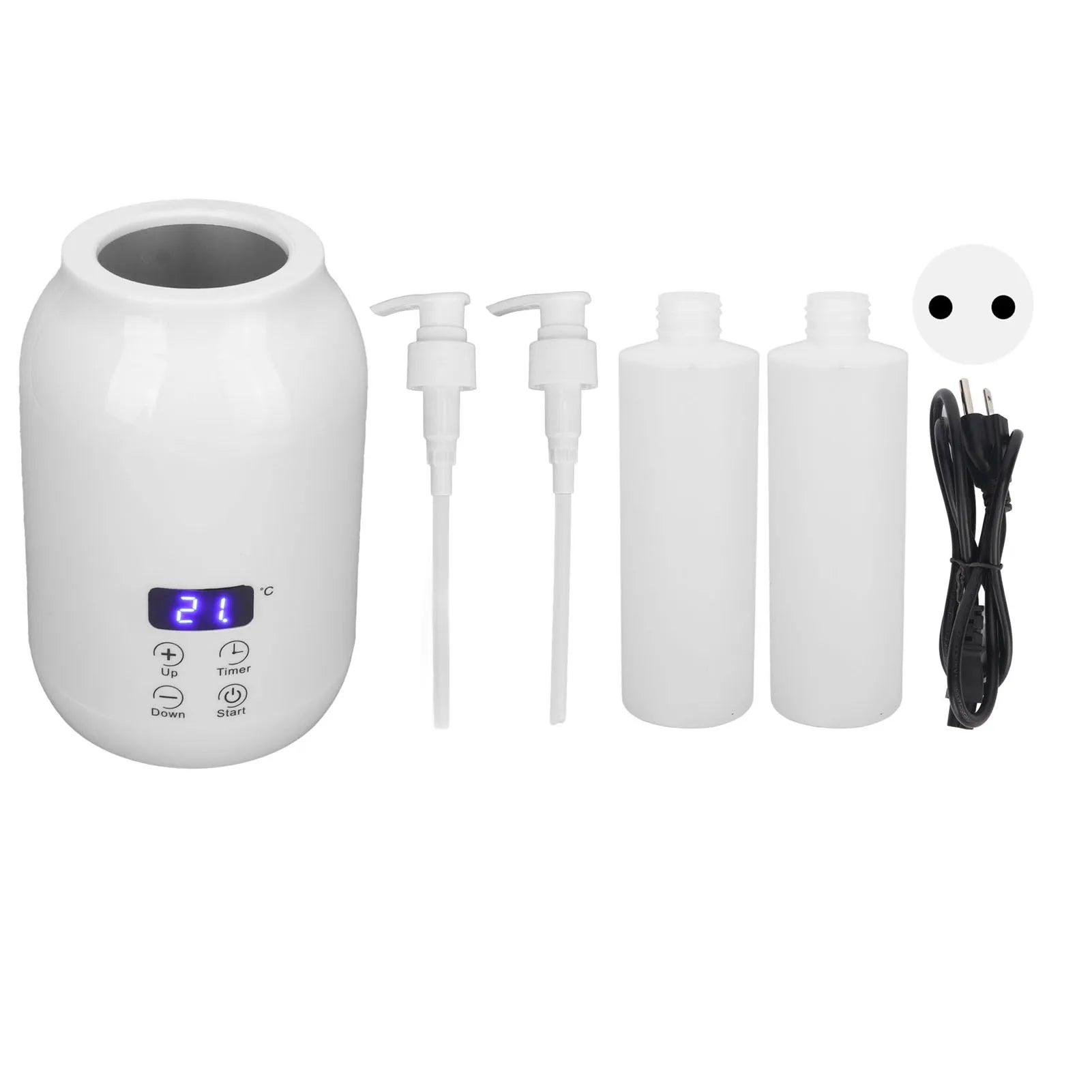 Single Bottle Massage Oil Heater Massage Oil Heater LED Display Touch Control Temperature Adjust Essential Oil Bottle Warmer Qme