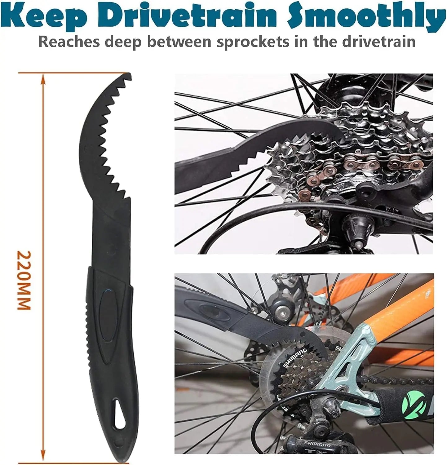 Bike Chain Cleaner, 4 Pack Bike Cleaning Kit, Portable Bike Chain Scrubber and Chain Brush, Bicycle Cleaning Brush Tool Qme