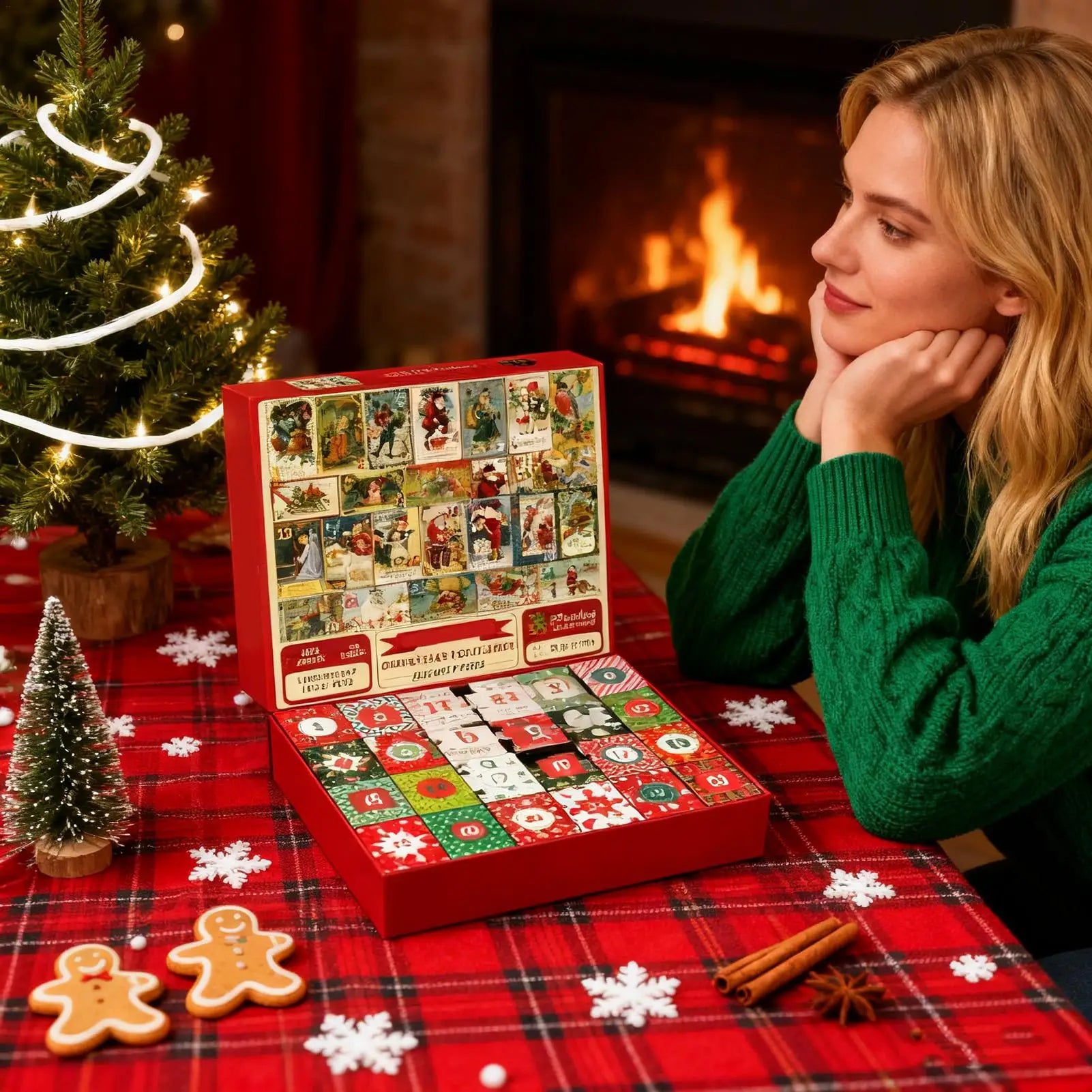 Christmas Advent Toy 2025 Wall Decor Puzzles 24 Days Jigsaw Countdown Qme