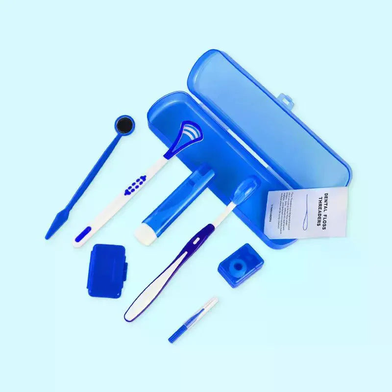 Complete Dental Oral Care Portable Teeth Cleaning Tool Storage Case Qme